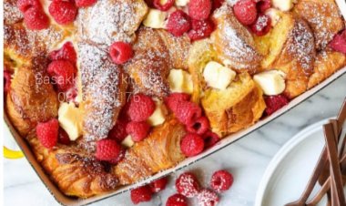 DAY 3:  RAMADANKAREEM: HOW TO MAKE RASPBERRY CROISSANT FRENCH TOAST BAKE