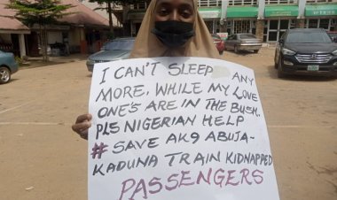 Kaduna -Abuja Train Attacked:Female Victims Lead Protest ,Insist On The Released 50 In Captivity