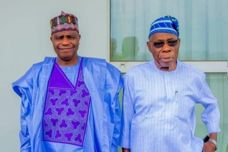 Tambuwal, Da Wasu Jiga-Jigan PDP Sun Lallaba Sun Gana da Obasanjo 