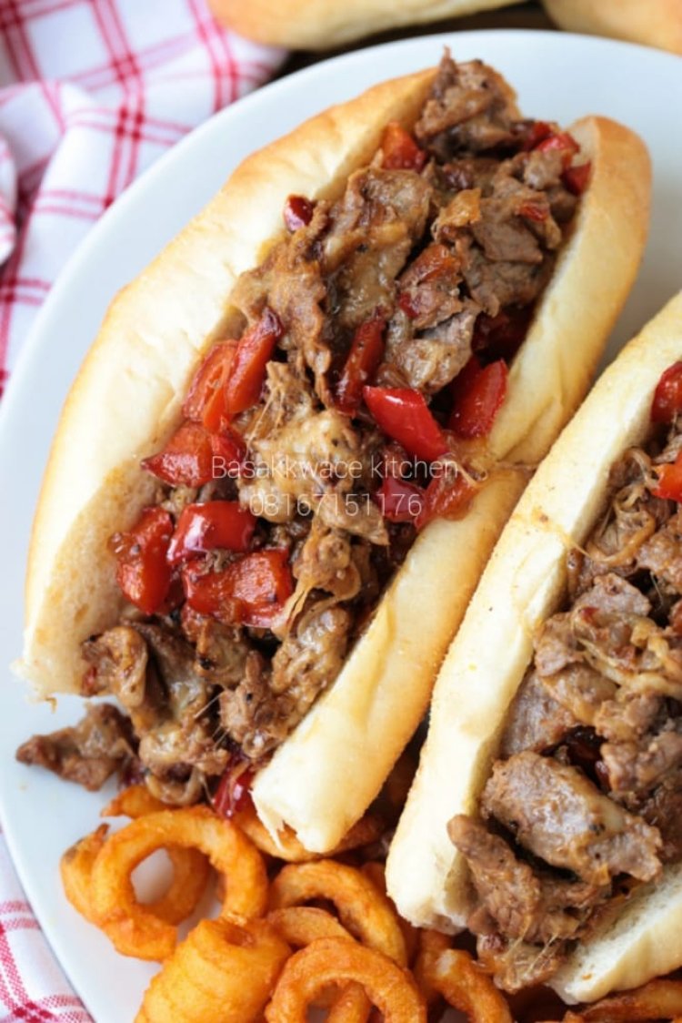 YADDA ZA KI HADA  CHESSY STEAK SANDWICH BREAD MAI SHEGEN DADI